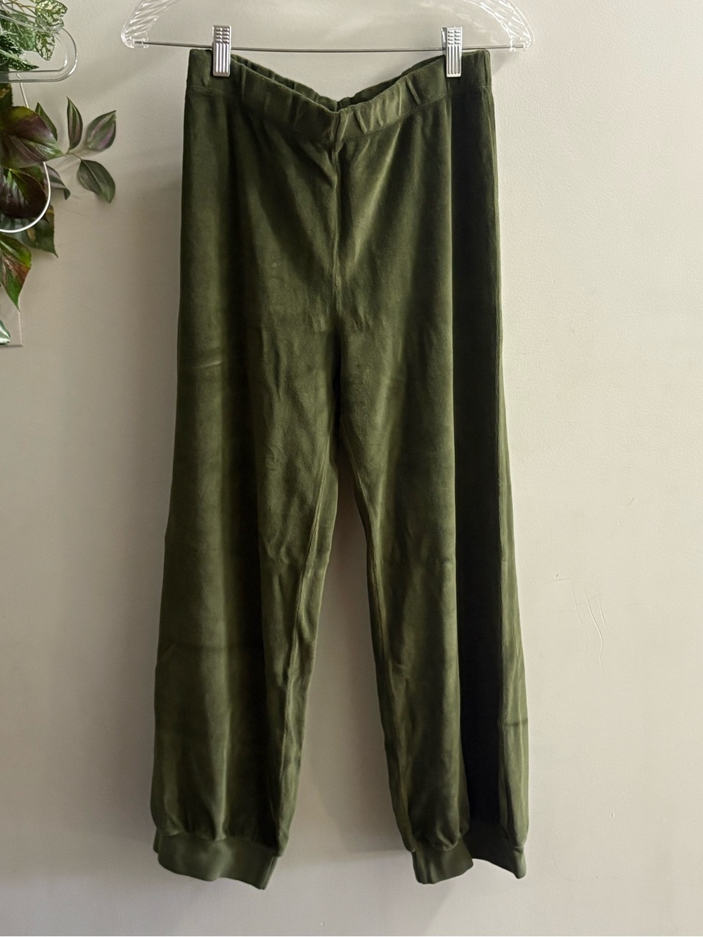 NWT SUZIE KONDI HIGH WAIST TOSK HAREM SWEATS SZ SMALL DUNMORE / OLIVE GREEN